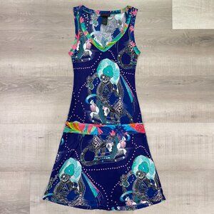 Vibrant Custo Barcelona Vintage Patterned Dress